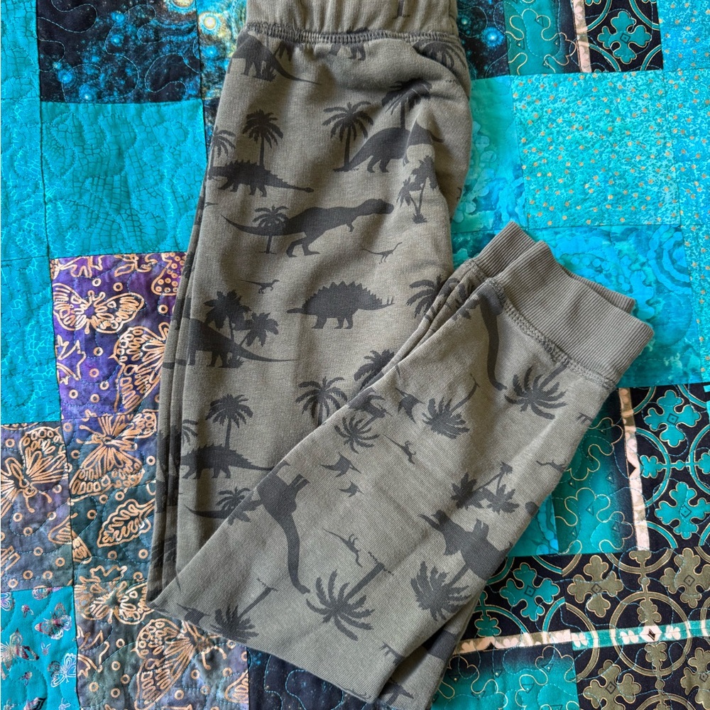 H&M Green Dinosaur Print Joggers